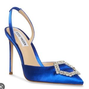 STEVE MADDEN Vionnet Blue Heels Size 10